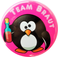 Button Team Braut pink