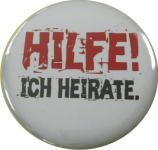 JGA Button Hilfe ich heirate