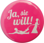 JGA Button Ja, Sie will pink