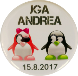 JGA Pinguin mit Namen und Datum