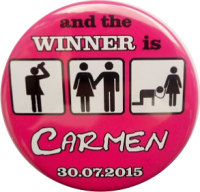 JGA Button the winner is .. pink