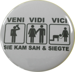 JGA Button Veni, vidi, vici weiß