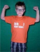 T-Shirt Kinder Ich darf das orange