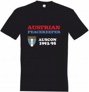 T-Shirt UNFICYP AUSCON schwarz mit Wappen