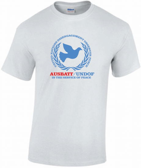 T-shirt UNDOF AUSBATT white Peace pigeon - Click Image to Close