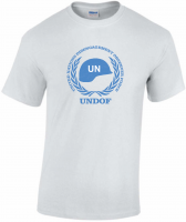 T-shirt UNDOF AUSBATT white - blue helmet