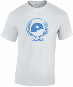 T-shirt UNDOF AUSBATT white - blue helmet