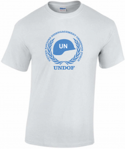 T-Shirt UNDOF AUSBATT white - blue helmet