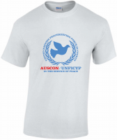 T-Shirt UNFICYP AUSCON white - Friedenstaube