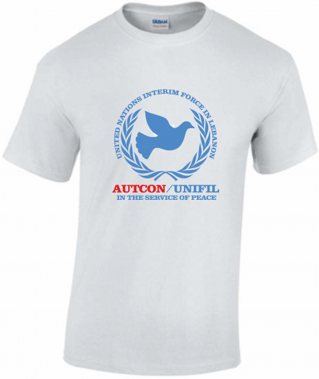 T-Shirt UNIFIL AUTCON white - Friedenstaube - zum Schließen ins Bild klicken