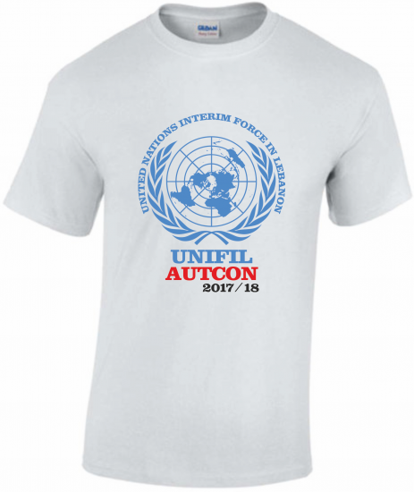 T-Shirt UNIFIL AUTCON white - UN sign - zum Schließen ins Bild klicken