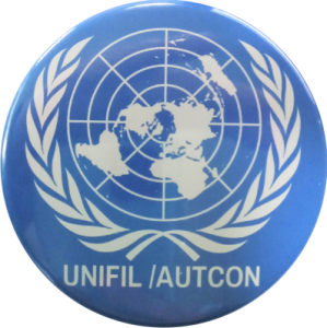Button Peacekeeper UNIFIL/AUTCON UN-Flagge