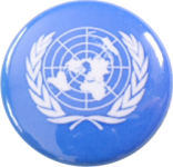 Peacekeeper Button UN-Flagge