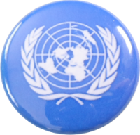 Peacekeeper Button UN-Flagge