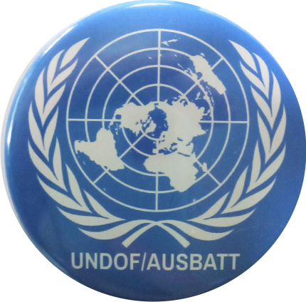 Button Peacekeeper UNDOF/AUSBATT UN-Flagge - zum Schließen ins Bild klicken