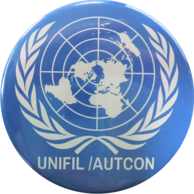 Button Peacekeeper UNIFIL/AUTCON UN-Flagge - zum Schließen ins Bild klicken